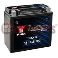 Yuasa Backup & Specialist Batteries Yuasa YBXAX14 Auxiliary 12V 12.6Ah 200EN A Yuasa Auxiliary AGM Battery