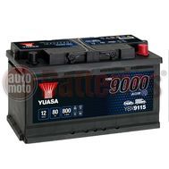 Yuasa YBX9115 12V Capacity 80Ah 800A EN Yuasa AGM Start Stop Plus Battery
