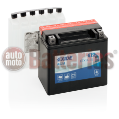 Exide AGM YTX14-BS Motorbike & Sport Battery ETX14-BS