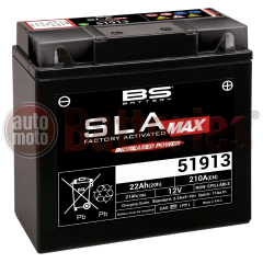 Μπαταρία Μοτοσυκλέτας BS-BATTERY 51913 SLA Max 22.1AH  210EN Αντιστοιχία  YT19BL-BS