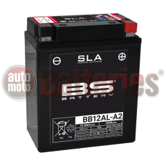 Μπαταρία Μοτοσυκλέτας BS-BATTERY  BB12AL-A2  SLA 12.6AH 150EN Αντιστοιχία  YB12AL-A2