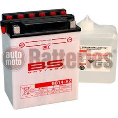Μπαταρία Μοτοσυκλέτας BS-BATTERY  BB14-A2  DRY 14.7AH 175EN Αντιστοιχία YB14-A2