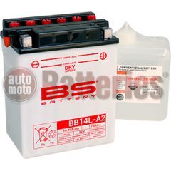 Μπαταρία Μοτοσυκλέτας BS-BATTERY  BB14L-A2  DRY 14.7AH 175EN Αντιστοιχία YB14L-A2
