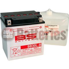 Μπαταρία Μοτοσυκλέτας BS-BATTERY  BB30L-B  DRY 31.6AH 300EN Αντιστοιχία YB30L-B