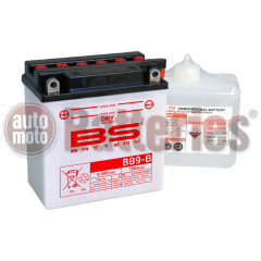 Μπαταρία Μοτοσυκλέτας BS-BATTERY  BB9-B  DRY 9.5AH 100EN Αντιστοιχία YB9-B
