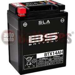 Μπαταρία Μοτοσυκλέτας BS-BATTERY BTX14AH SLA 12.6AH 210EN Αντιστοιχία YTX14AH-BS