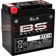 Μπαταρία Μοτοσυκλέτας BS-BATTERY BTX14 SLA 12.6AH 200EN Αντιστοιχία YTX14-BS
