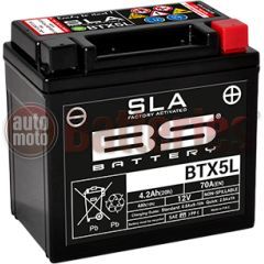 Μπαταρία Μοτοσυκλέτας BS-BATTERY BTX5L  SLA 4.2AH 70EN Αντιστοιχία YTX5L-BS