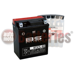 Μπαταρία Μοτοσυκλέτας BS-BATTERY  BTX7L-BS  MF 6.3AH 100EN Αντιστοιχία YTX7L-BS
