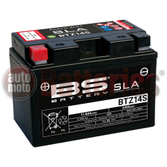 Μπαταρία Μοτοσυκλέτας BS-BATTERY BTZ14S  SLA 11.8 AH 230EN Αντιστοιχία YTZ14S-TTZ14S-BS