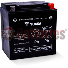 Μπαταρία Μοτοσυκλέτας Yuasa YIX30L-B  12V 31.6AH 400CCA Made in USA