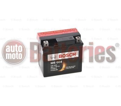 Μπαταρία Μοτοσυκλέτας Bosch M6004 AGM YTX5L-BS 12V 4AH 30EN