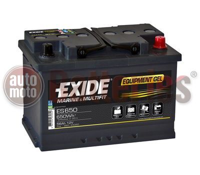 Exide Techologies Battery Equipment GEL  ES650  12V 56AH  Marine Professional Dual Purpose (GEL G60)