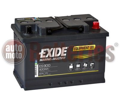 Exide Techologies Battery Equipment GEL  ES900  12V 80AH  Marine Professional Dual Purpose (GEL G80)