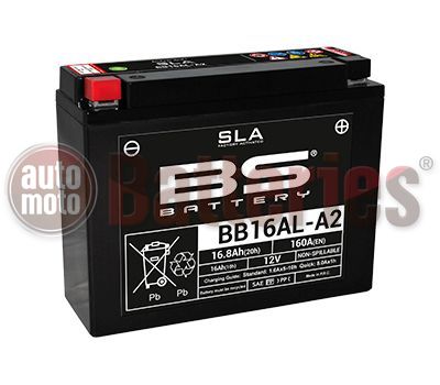 Μπαταρία Μοτοσυκλέτας BS-BATTERY  BB16AL-A2  SLA 16.8AH 160EN Αντιστοιχία  YB16AL-A2
