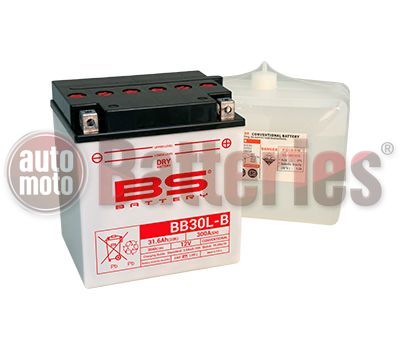 Μπαταρία Μοτοσυκλέτας BS-BATTERY  BB30L-B  DRY 31.6AH 300EN Αντιστοιχία YB30L-B