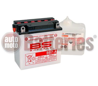 Μπαταρία Μοτοσυκλέτας BS-BATTERY  BB7-A DRY 8.4AH 105EN Αντιστοιχία YB7-A