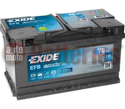 Μπαταρία Αυτοκινήτου EXIDE EFB Start Stop EL752  12V 75Ah  730A-Εκκίνησης