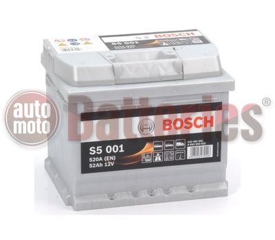 Μπαταρία Αυτοκινήτου Bosch S5001 12V 52AH-520EN A-Εκκίνησης