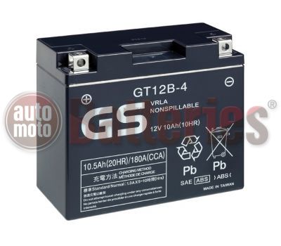 Μπαταρία Μοτοσυκλέτας GS-Battery-GT12B-4  VRLA  12V 10.5Ah  180CCA