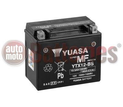 Μπαταρία Μοτοσυκλέτας Yuasa YTX12-BS 12V 10AH 180CCA