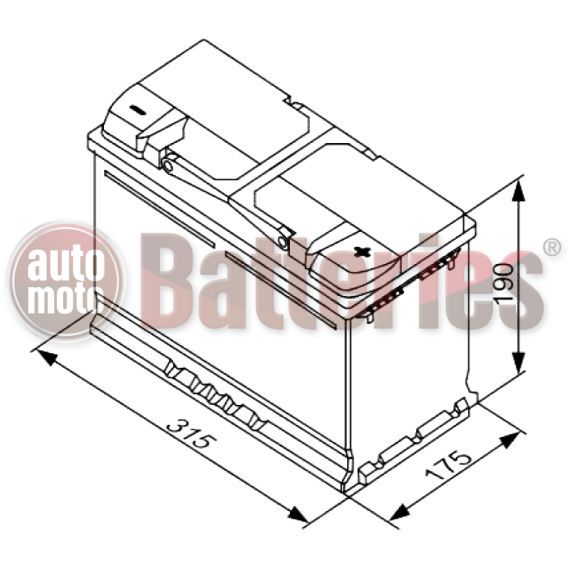 Μπαταρία Αυτοκινήτου Βanner Running Bull 58001 Start Stop AGM 12V 80Ah 800EN A Εκκίνησης