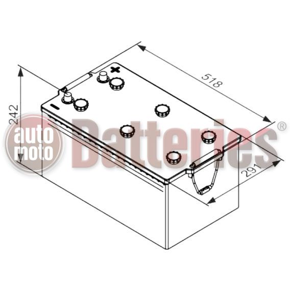 Μπαταρια Φορτηγου Exide PROfessional Power EF2353  235AH  1300EN Κλειστού Τύπου