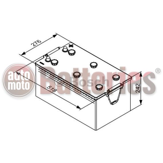 Μπαταρία  Φορτηγού-Σκάφους-Λεωφορείου   Bosch  T3080 12V  200AH  1050EN  Α-Εκκίνησης