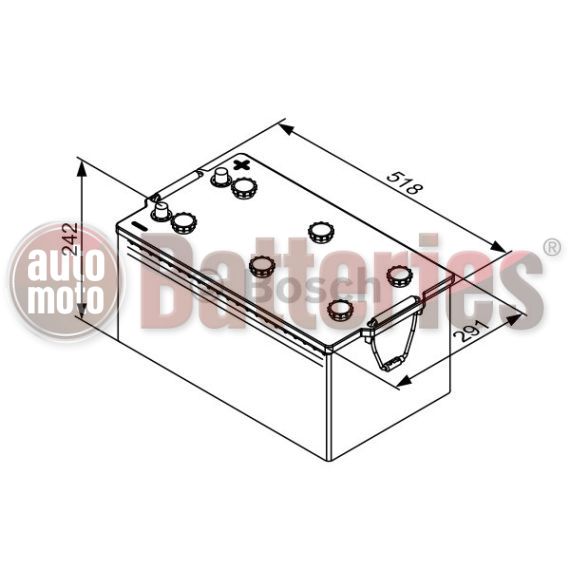 Μπαταρία  Φορτηγού-Σκάφους-Λεωφορείου   Bosch  T3081 12V  220AH  1150EN  Α-Εκκίνησης