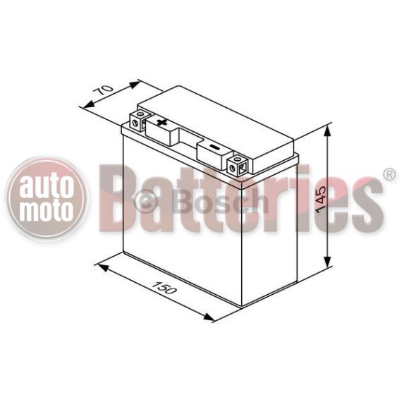 Μπαταρία Μοτοσυκλέτας BS-BATTERY  BT14B-BS  MF 12.6AH 185EN Αντιστοιχία YT14B-BS
