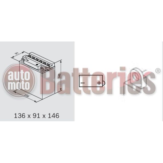 Μπαταρία Μοτοσυκλέτας BS-BATTERY  BB10L-B  DRY 11.6AH 130EN Αντιστοιχία YB10L-B