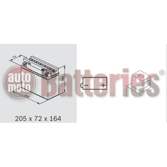 Μπαταρία Μοτοσυκλέτας BS-BATTERY  BB16AL-A2  DRY 16.8AH 210EN Αντιστοιχία YB16AL-A2