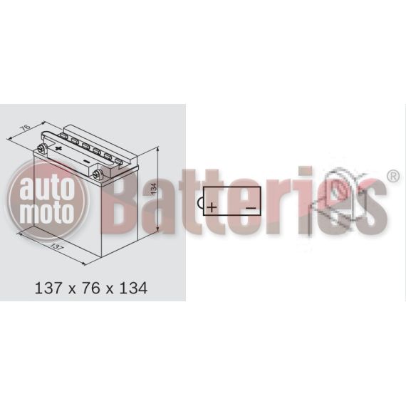 Μπαταρία Μοτοσυκλέτας BS-BATTERY  BB7-A DRY 8.4AH 105EN Αντιστοιχία YB7-A