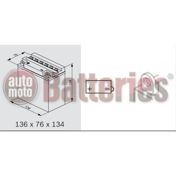 Μπαταρία Μοτοσυκλέτας BS-BATTERY  BB9-B  DRY 9.5AH 100EN Αντιστοιχία YB9-B
