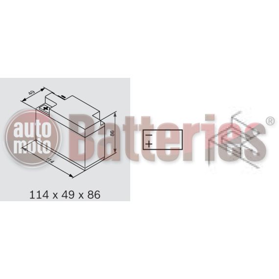 BTR4A-5 SLA 2.4AH 35EN Αντιστοιχία YTR4A-5