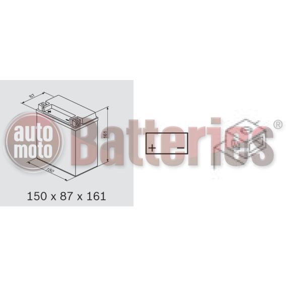 Μπαταρία Μοτοσυκλέτας BS-BATTERY  BTX16-BS  MF 14.7AH 230EN Αντιστοιχία YTX16-BS