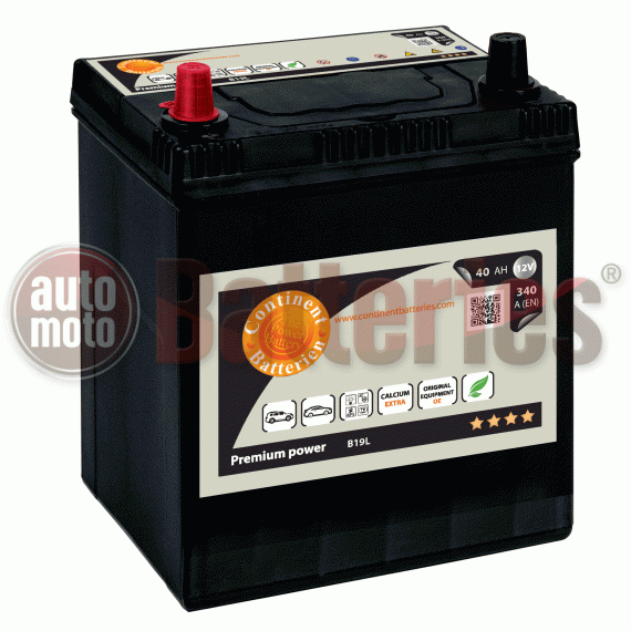 Μπαταρία Αυτοκινήτου Continent Premium Power B19L  12V  40Ah  340EN Εκκίνησης