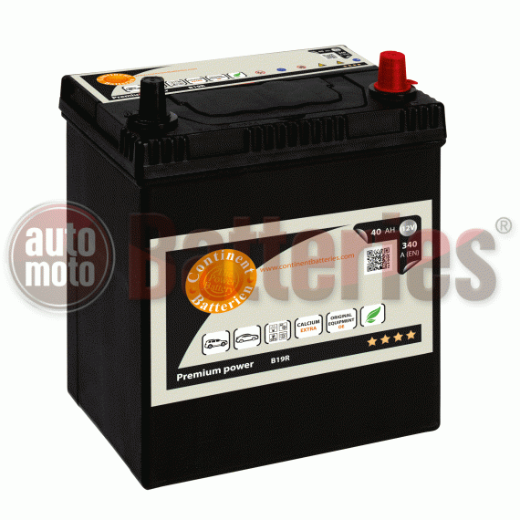 Μπαταρία Αυτοκινήτου Continent Premium Power B19R  12V  40Ah  340EN Εκκίνησης