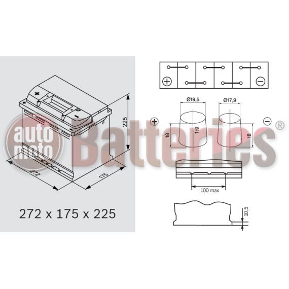 Μπαταρία EXIDE ER350 Marine & Leizure Dual 12V 80Ah 510EN A Εκκίνησης
