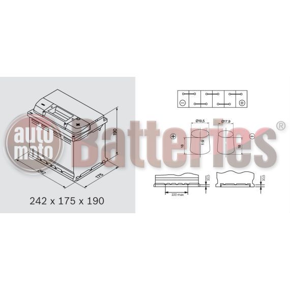 Μπαταρία Αυτοκινήτου Continent Premium Power L2 56 12V 56Ah 520EN Εκκίνησης