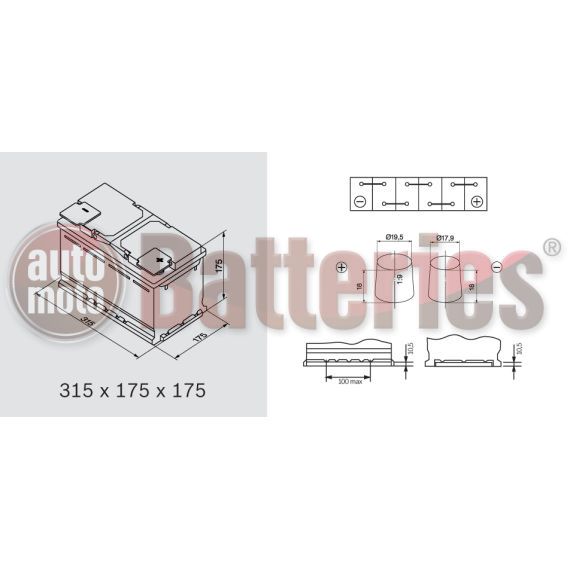 Μπαταρία Αυτοκινήτου  Ford  Γνήσια 1917577 EFB Start Stop 12V  75AH  700EN