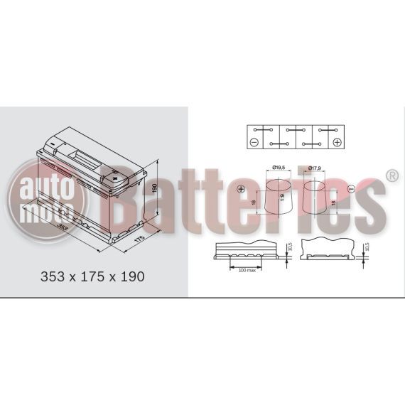 Μπαταρία Αυτοκινήτου Continent Premium Power L5 100 12V 100Ah  830EN Εκκίνησης
