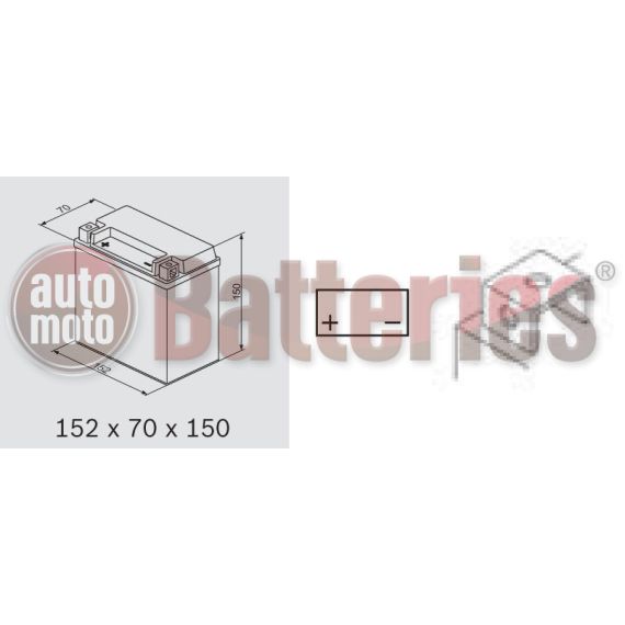 Exide AGM YT14B-BS Motorbike & Sport Battery ET14B-BS