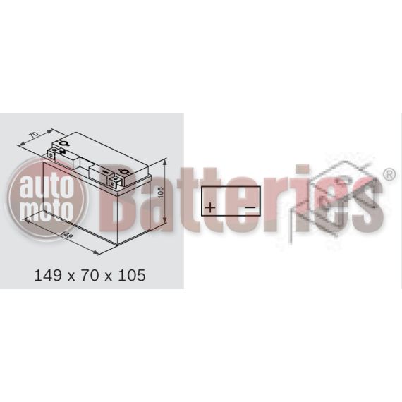 Μπαταρία Μοτοσυκλέτας GS-BATTERY  GEL GT9B-4 12V 8.4AH 130CCA