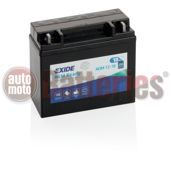 Exide YTX20L-BS AGM 12-18 Ready  Motorbike & Sport Battery