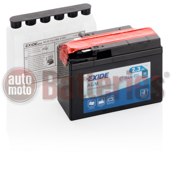 Exide AGM YTR4A-BS Motorbike & Sport Battery ETR4A-BS