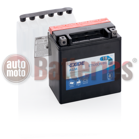 Exide AGM YTX20CH-BS Motorbike & Sport Battery ETX20CH-BS