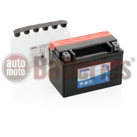 Exide AGM YTX9-BS Motorbike & Sport Battery ETX9-BS