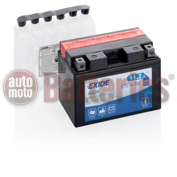 Exide AGM YTZ14S-BS  Motorbike & Sport Battery ETZ14S-BS