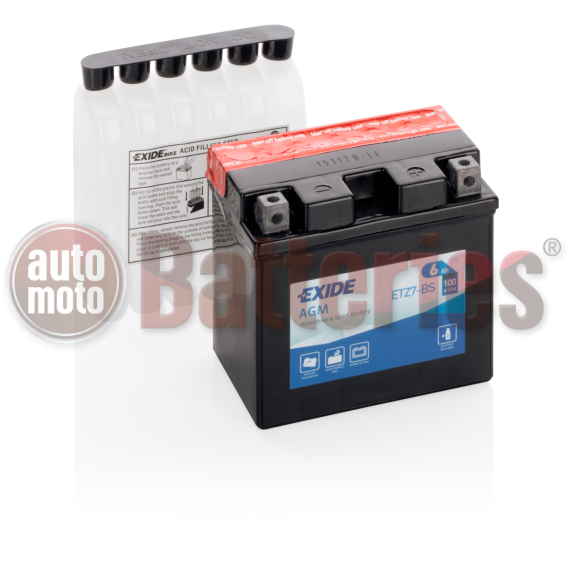 Exide AGM YTZ7S-BS  Motorbike & Sport Battery ETZ7S-BS